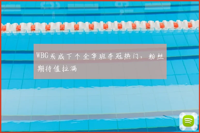 WBG或成下个全华班夺冠热门,粉丝期待值拉满
